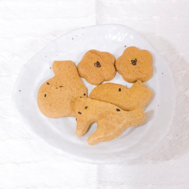 簡単⭐黒胡麻入りココアクッキー